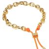 Gioielli PDPAOLA | Bracciale Rope In Argento Placcato Oro 18Kt Con Corda Arancione Nella Chiusura