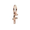 Gioielli PANDORA | Charm Pendente Alfabeto Con Lettera F Con Placcatura Oro Rosa