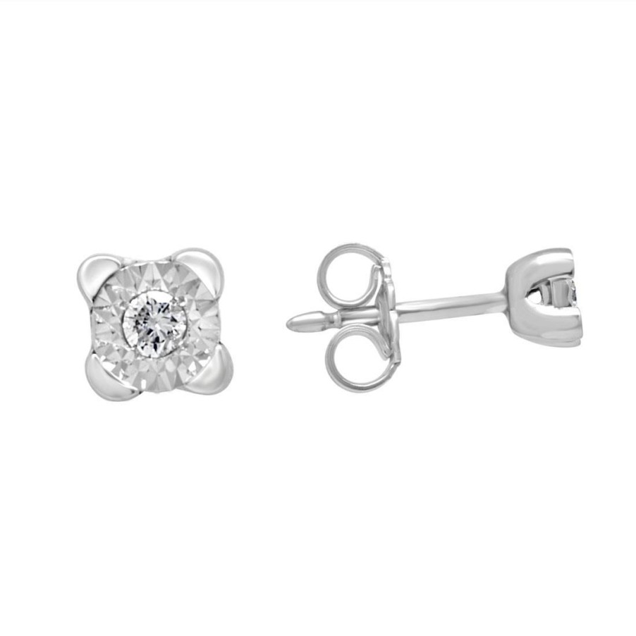 Classici Con Diamanti Naturali ORO&CO | Orecchini Punto Luce Con Diamanti 0.05 Ct