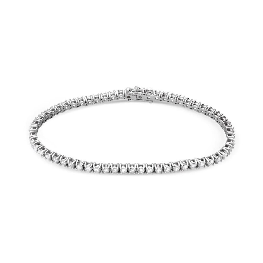 Classici Con Diamanti Naturali ALFIERI & ST. JOHN | Bracciale Tennis In Oro E Diamanti Ct. 4,52