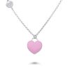 Gioielli ALFIERI & ST. JOHN 925 | Collana In Argento Con Cuore Grande Rosa