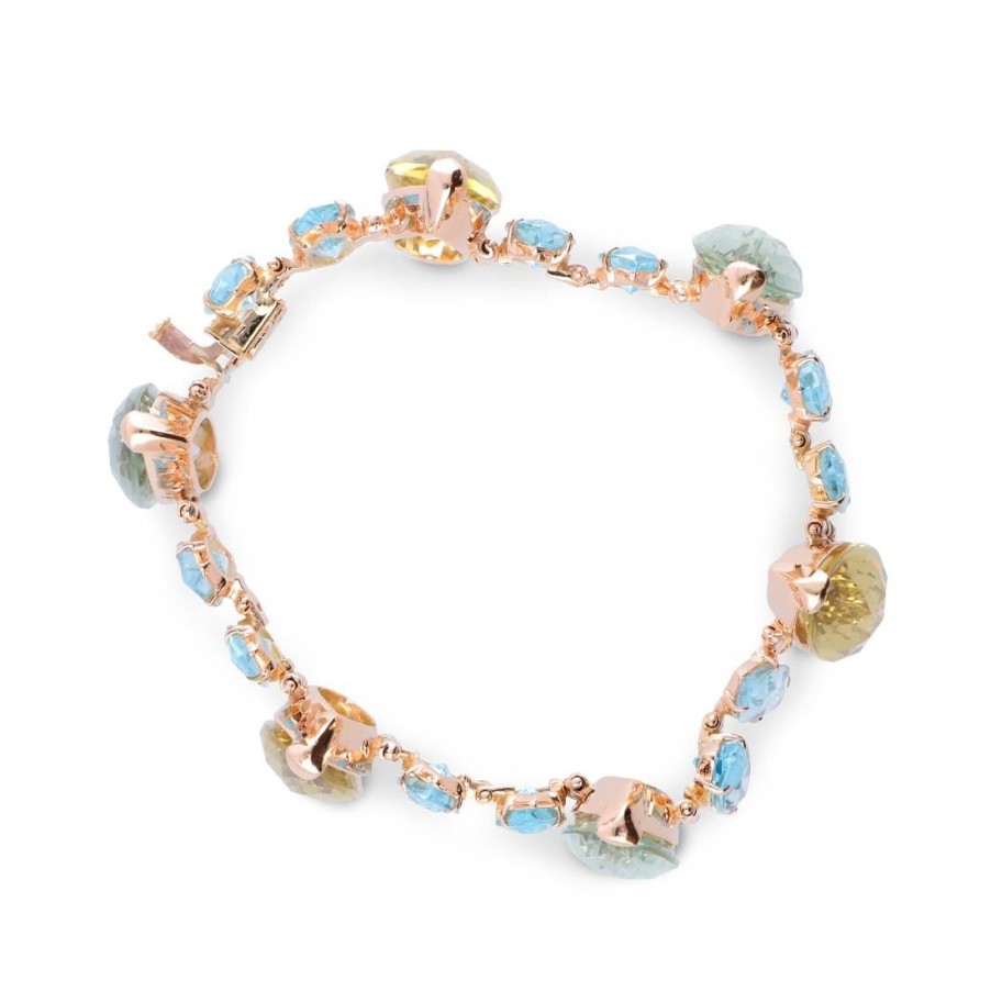 Gioielli STANOPPI | Bracciale In Oro Con Topazio Azzurro E Citrino