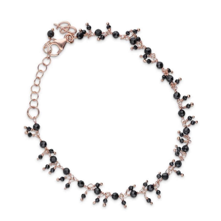 Gioielli BRONZALLURE | Bracciale Rosario Con Spinello Nero