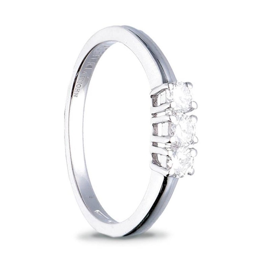 Classici Con Diamanti Naturali ALFIERI & ST. JOHN | Anello Trilogy Con Diamanti Ct. 0,30