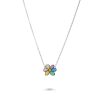 Gioielli GURU | Collana In Argento Con Margherita Multicolor