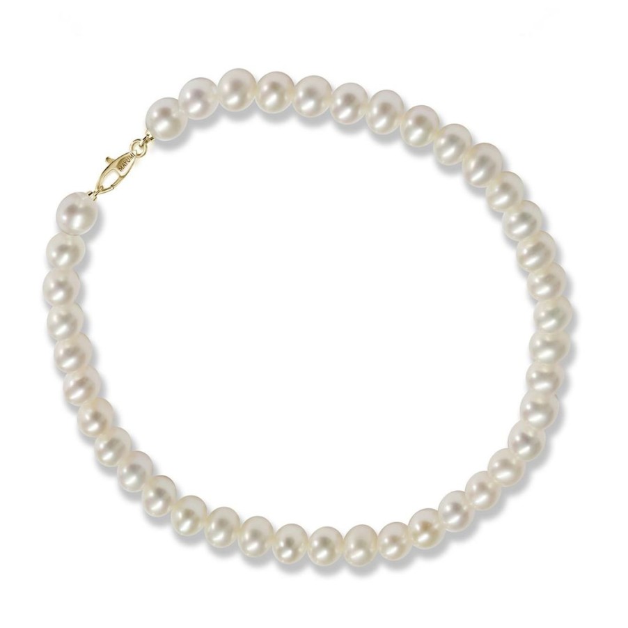 Gioielli MAYUMI | Bracciale In Oro Bianco Con Perle