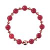 Gioielli BELROSE BY BRONZALLURE | Bracciale Placcato In Oro Con Quarzite Rossa