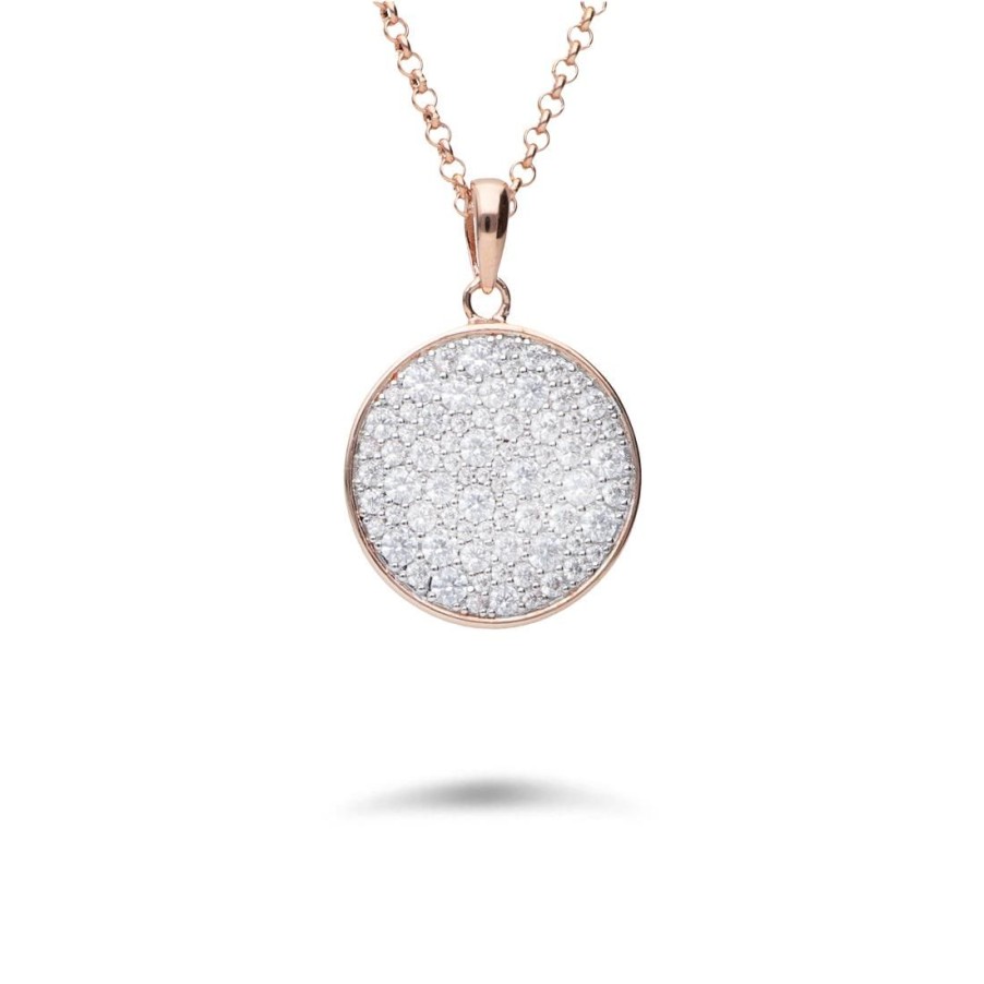 Gioielli BRONZALLURE | Collana Lunga Disco Pave