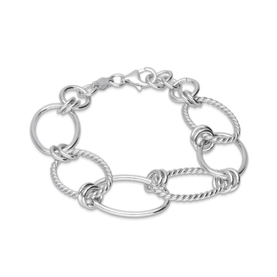 Gioielli ORO&CO 925 | Bracciale In Argento Con Ovali