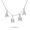 Gioielli ORO&CO | Collana Con Nome In Oro Bianco 18Kt Con Charms