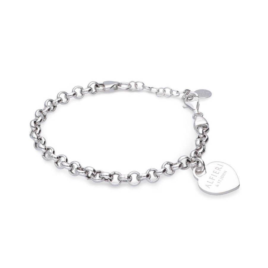 Gioielli ALFIERI & ST. JOHN 925 | Bracciale In Argento Con Cuore Rosa