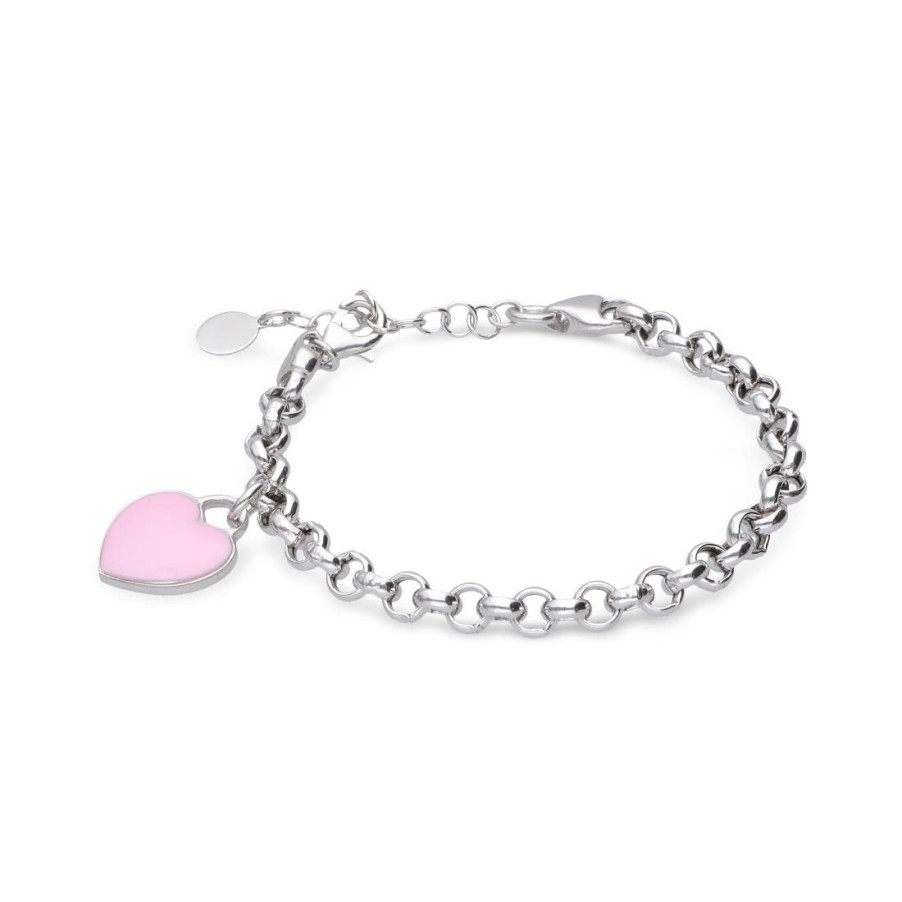 Gioielli ALFIERI & ST. JOHN 925 | Bracciale In Argento Con Cuore Rosa