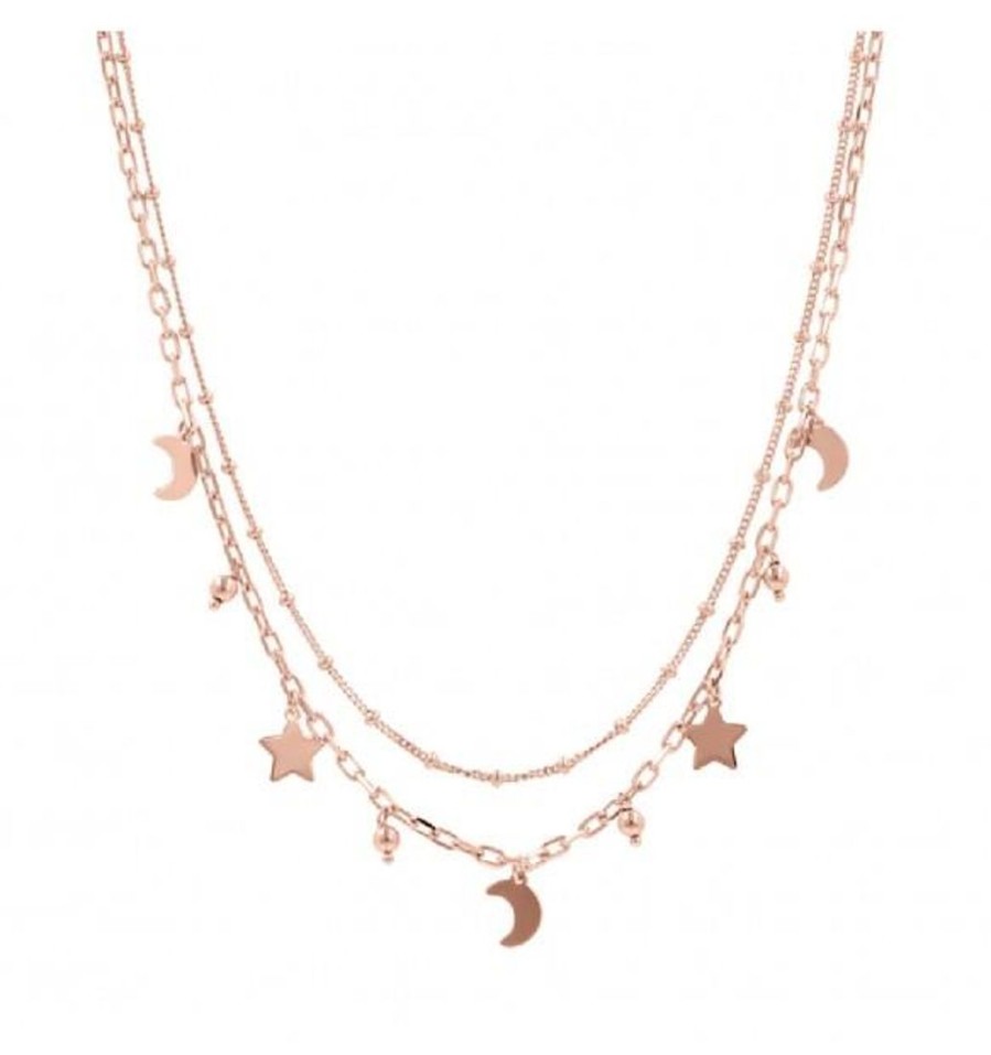 Gioielli BRONZALLURE | Collana Multifilo Con Stella Luna E Sfera