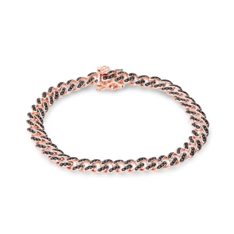 Gioielli ORO&CO 925 | Bracciale Maglia Catena In Argento Rosato