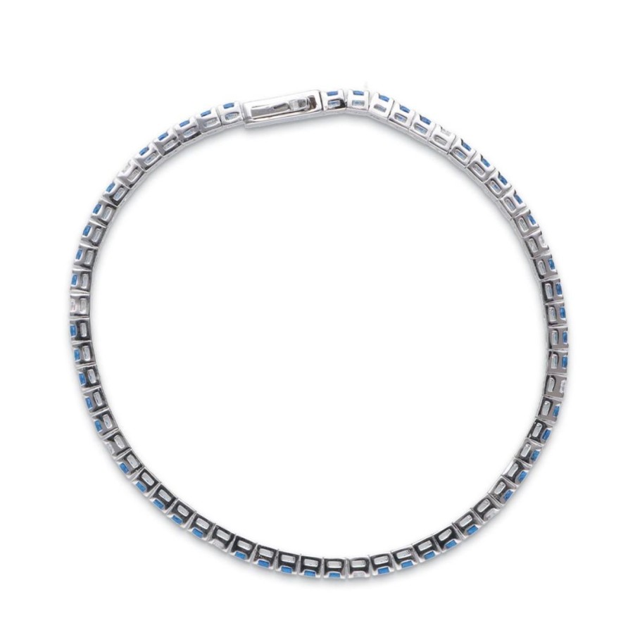 Gioielli ALFIERI & ST. JOHN 925 | Bracciale Tennis Armonia Zirconi Blu E Bianchi