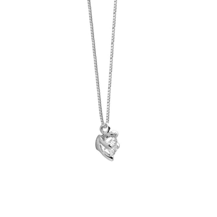 Classici Con Diamanti Naturali ALFIERI & ST. JOHN | Collana Punto Luce Con Diamante Ct. 0,40