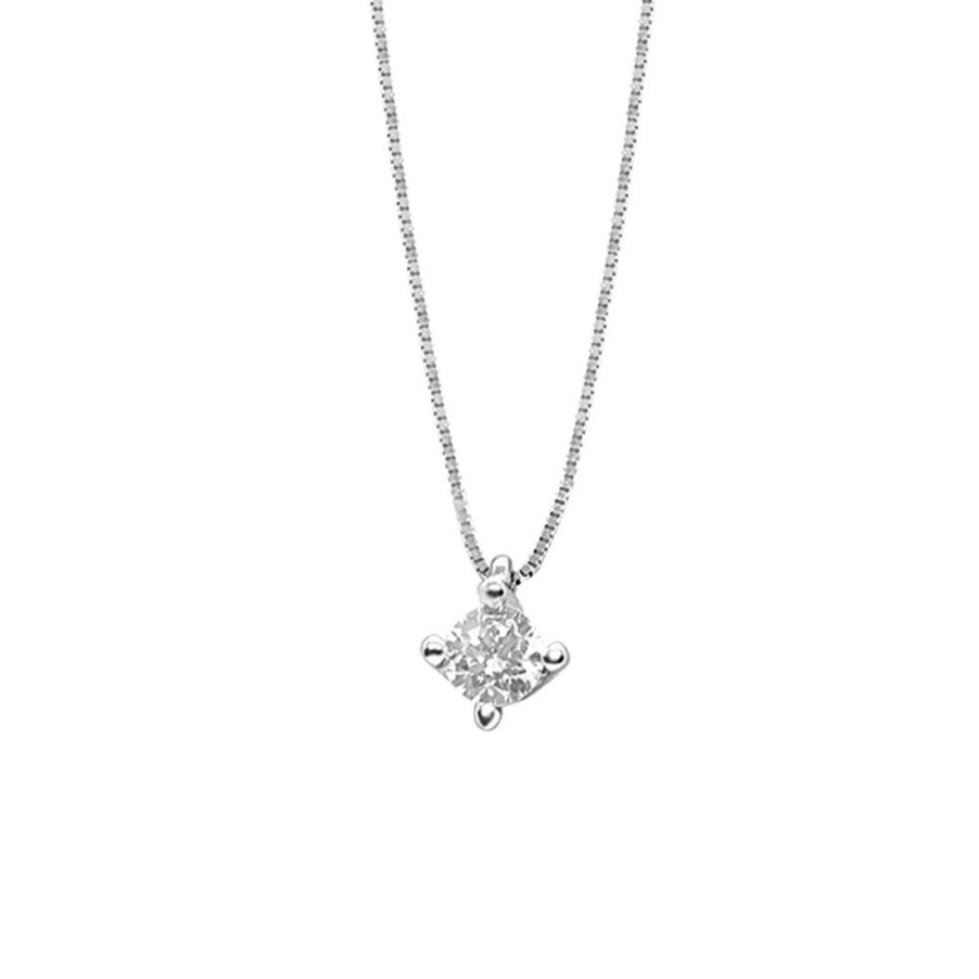 Classici Con Diamanti Naturali ALFIERI & ST. JOHN | Collana Punto Luce Con Diamante Ct. 0,40