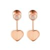 Gioielli CHOPARD | Orecchini Pendenti Happy Hearts Cuore In Oro Rosa Con Diamanti