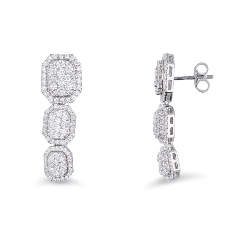 Gioielli ALFIERI & ST. JOHN | Orecchini Trilogy Allure Con Diamanti Ct. 2,00