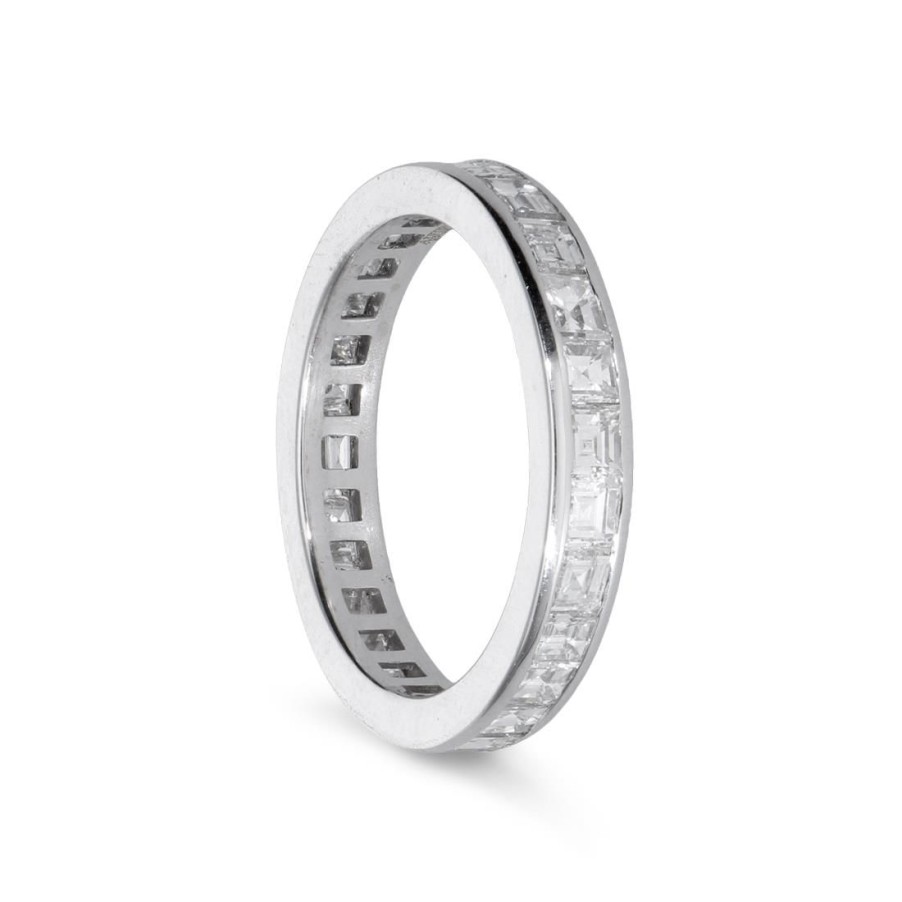 Classici Con Diamanti Naturali ALFIERI & ST. JOHN | Anello Eternity Con Diamanti Carre Ct. 2,37