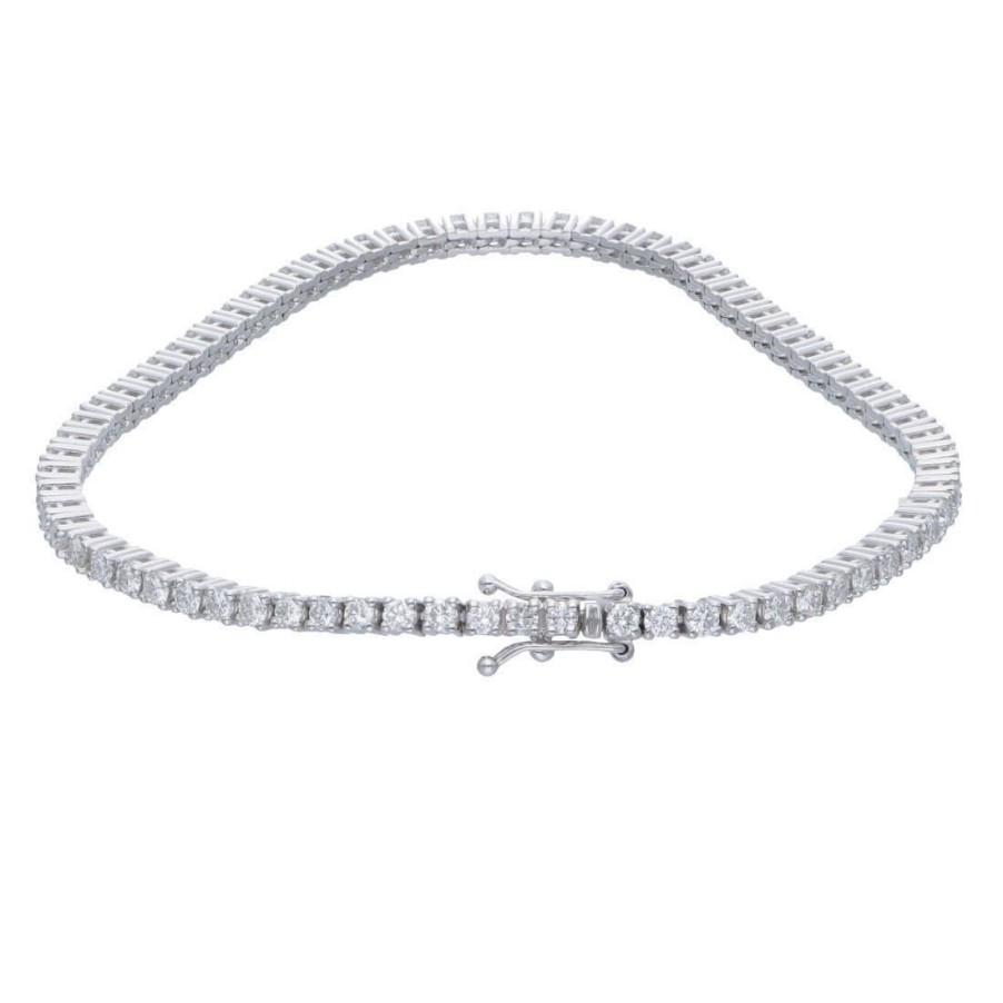 Classici Con Diamanti Naturali ALFIERI & ST. JOHN | Bracciale Tennis In Oro Con Diamanti Ct. 2.94