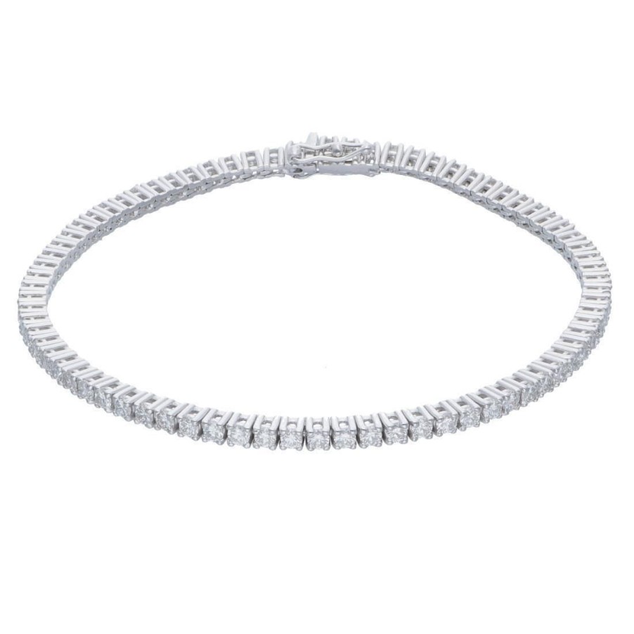 Classici Con Diamanti Naturali ALFIERI & ST. JOHN | Bracciale Tennis In Oro Con Diamanti Ct. 2.94