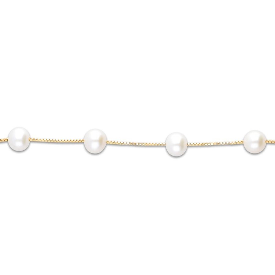 Gioielli MAYUMI | Bracciale In Argento Dorato Con Perle Fresh Water