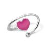 Gioielli ALFIERI & ST. JOHN 925 | Anello In Argento Con Cuore Fucsia