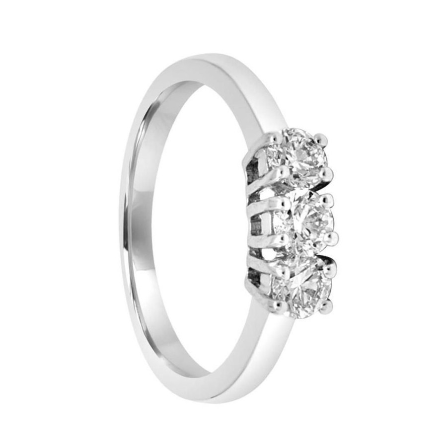 Classici Con Diamanti Naturali ALFIERI & ST. JOHN | Anello Trilogy In Oro Con Diamanti Ct. 0,60