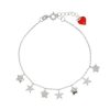 Gioielli CUORI MILANO | Bracciale Angelic In Argento Rodiato Con Stelle Pendenti E Cristalli