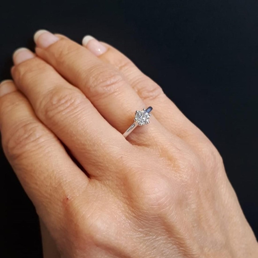 Classici Con Diamanti Naturali ALFIERI & ST. JOHN | Anello Solitario In Oro Con Diamante Ct. 0,50