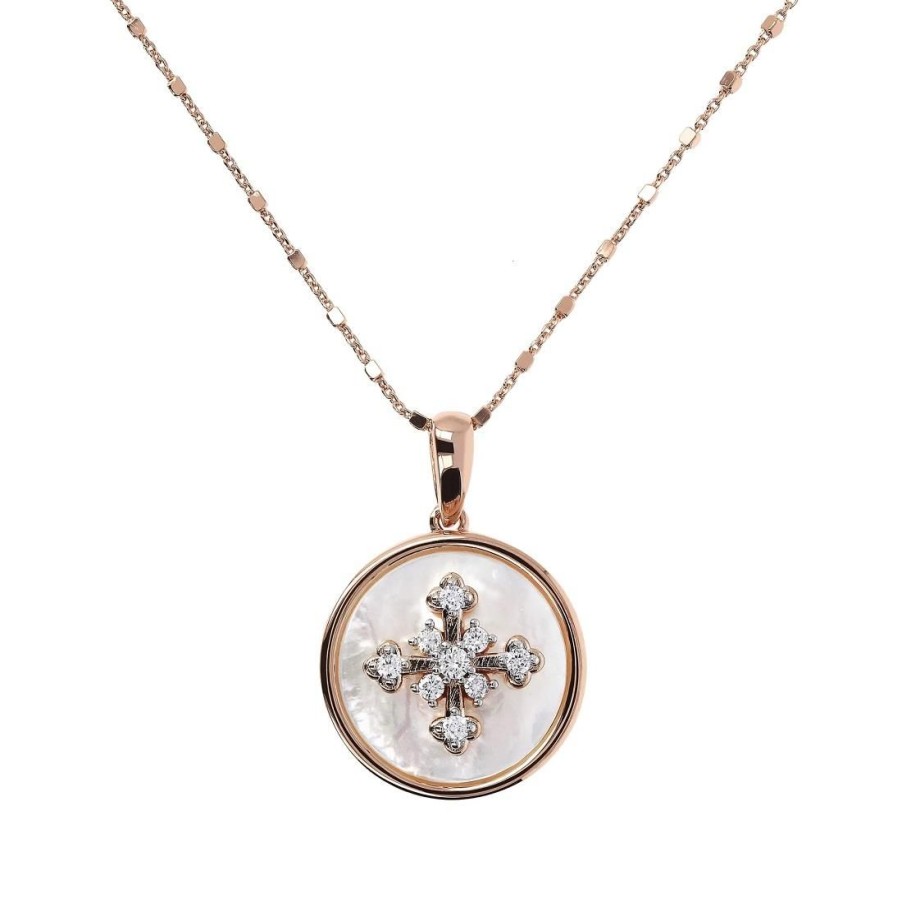 Gioielli BRONZALLURE | Collana Alba Con Croce E Pave