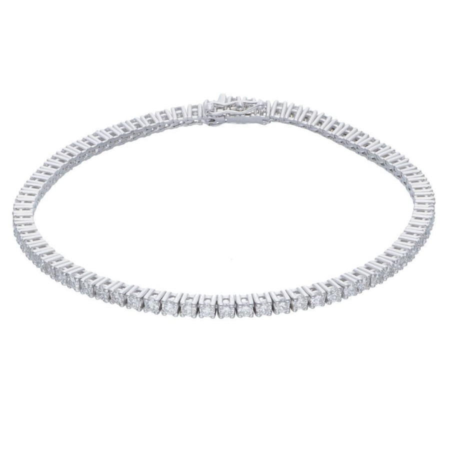 Classici Con Diamanti Naturali ALFIERI & ST. JOHN | Bracciale Teinnis In Oro E Diamanti Ct. 2,93