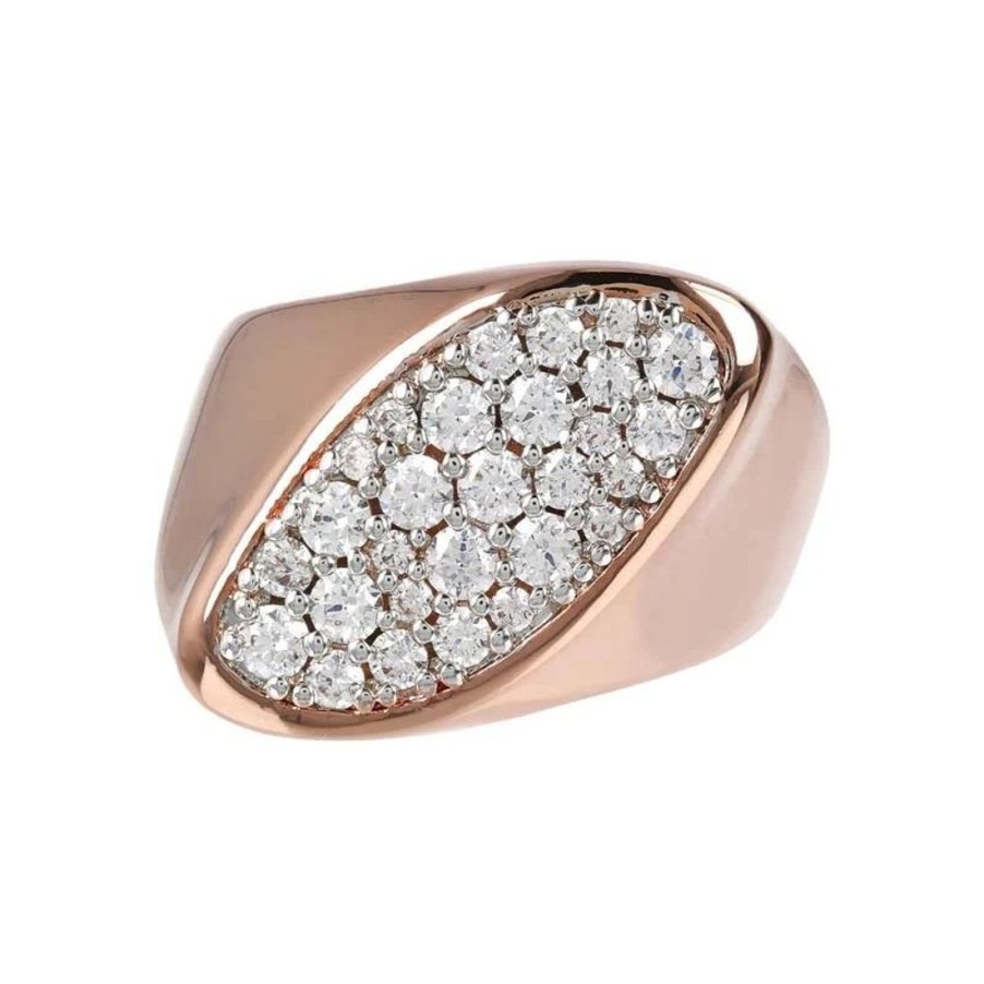 Gioielli BRONZALLURE | Anello Con Pave Di Zirconi A Forma Di Mandorla