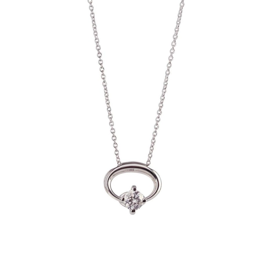 Classici Con Diamanti Naturali ALFIERI & ST. JOHN | Collana Punto Luce Con Diamante Ct. 0,50