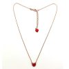 Gioielli CUORI MILANO | Collana Cerchio In Argento Self-Love Con Smalto Rosso Misura 43Cm