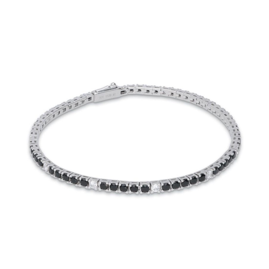 Gioielli ALFIERI & ST. JOHN 925 | Bracciale Tennis Armonia Spinello Nero