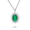 Gioielli ORO&CO 925 | Collana Modello Princess In Argento Con Pietraverde E Zirconi