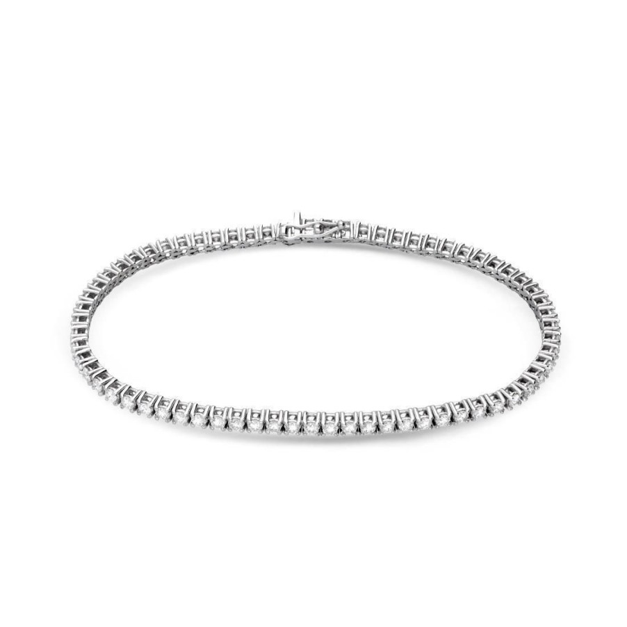 Classici Con Diamanti Naturali ALFIERI & ST. JOHN | Bracciale Tennis In Oro Bianco Con Diamanti Ct. 0,85