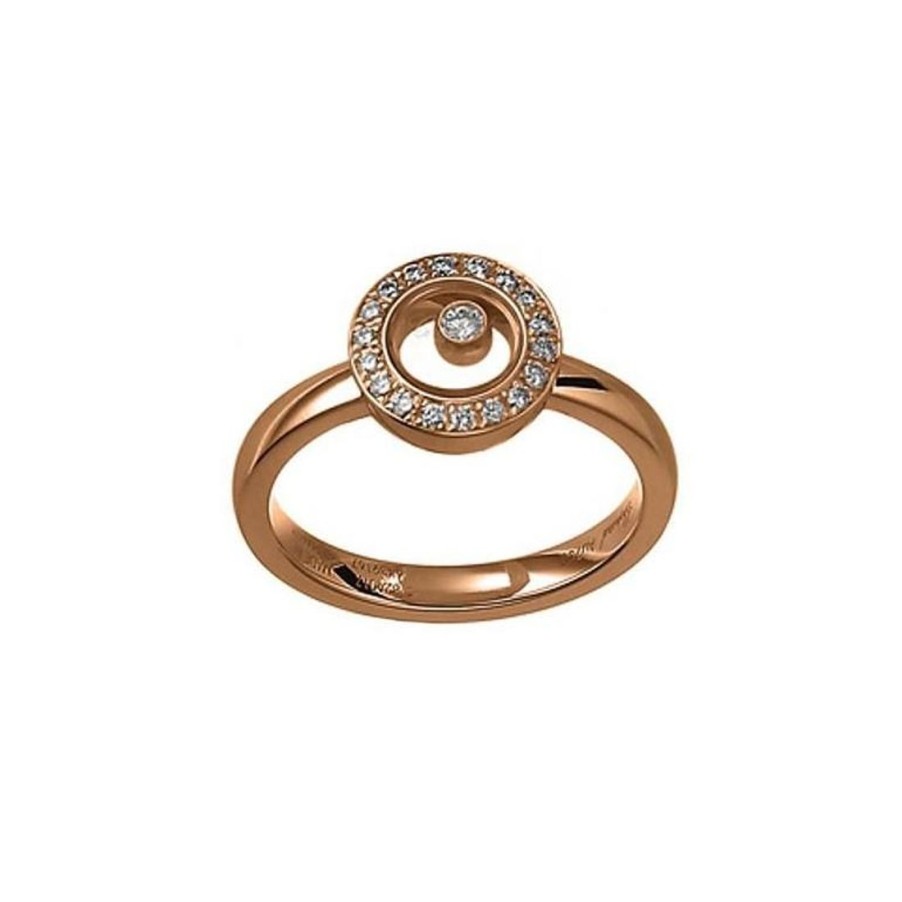 Gioielli CHOPARD | Anello Happy Diamonds Cerchio In Oro Rosa Con Diamanti