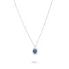 Gioielli ORO&CO 925 | Collana Donna In Argento Con Pietra Blu E Zirconi