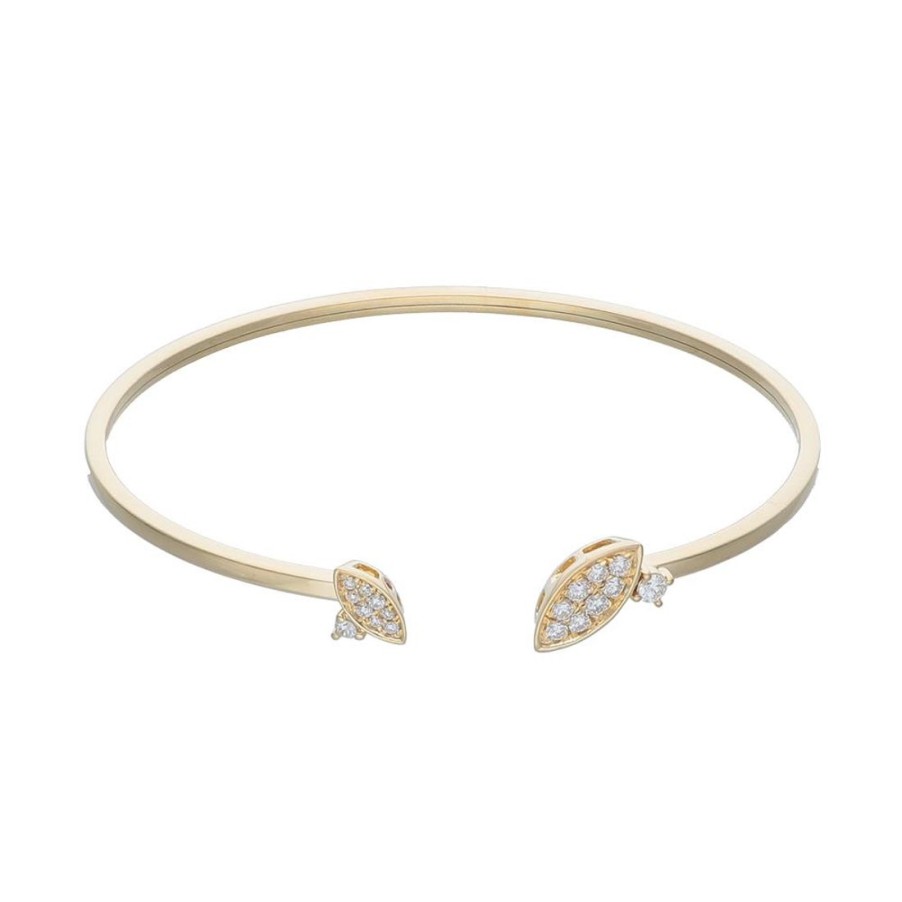 Gioielli ALFIERI & ST. JOHN | Bracciale In Orocon Diamanti Ct. 0,30