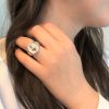 Gioielli CUORI MILANO | Anello Design In Argento Con Zirconi