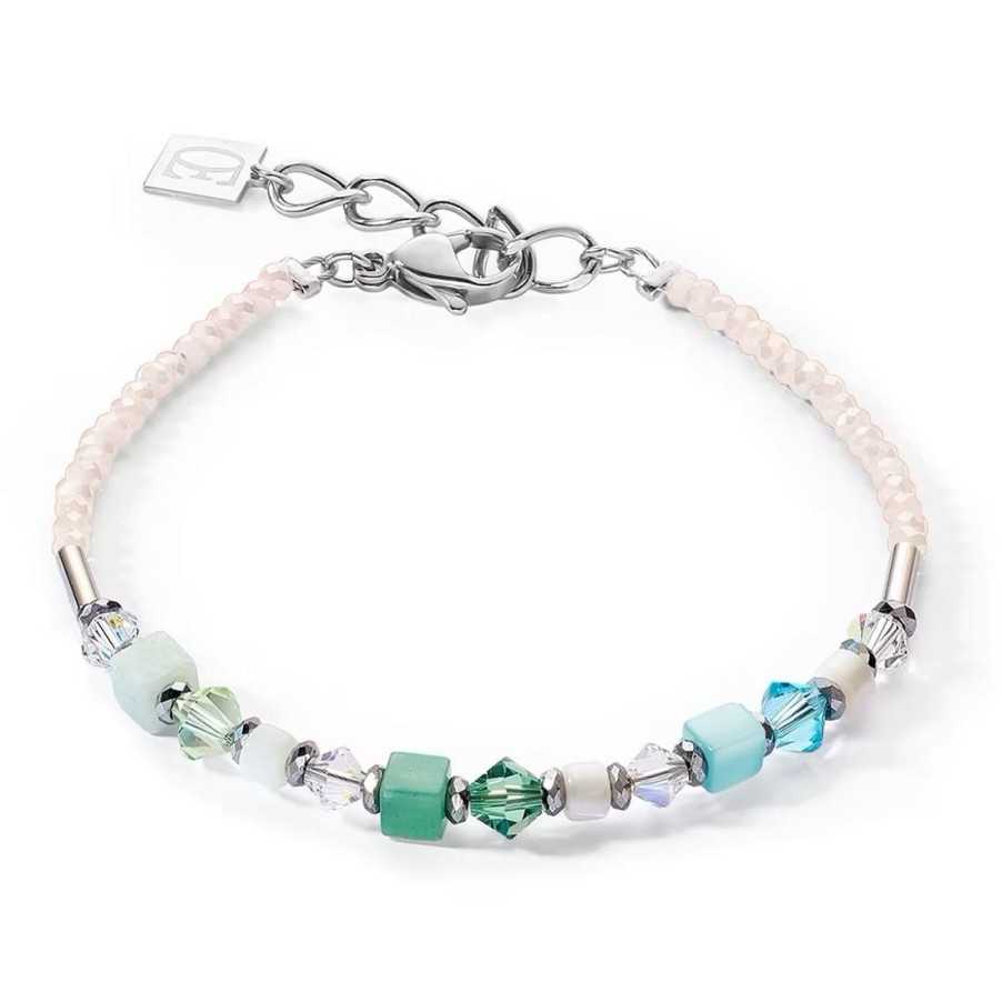 Gioielli COEUR DE LION | Bracciale Princess Shape Mix Verde Menta