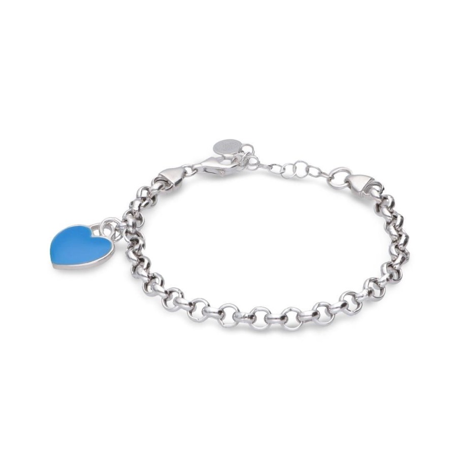 Gioielli ALFIERI & ST. JOHN 925 | Bracciale In Argento Con Cuore Blu