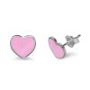 Gioielli ALFIERI & ST. JOHN 925 | Orecchini In Argento Con Cuore Rosa