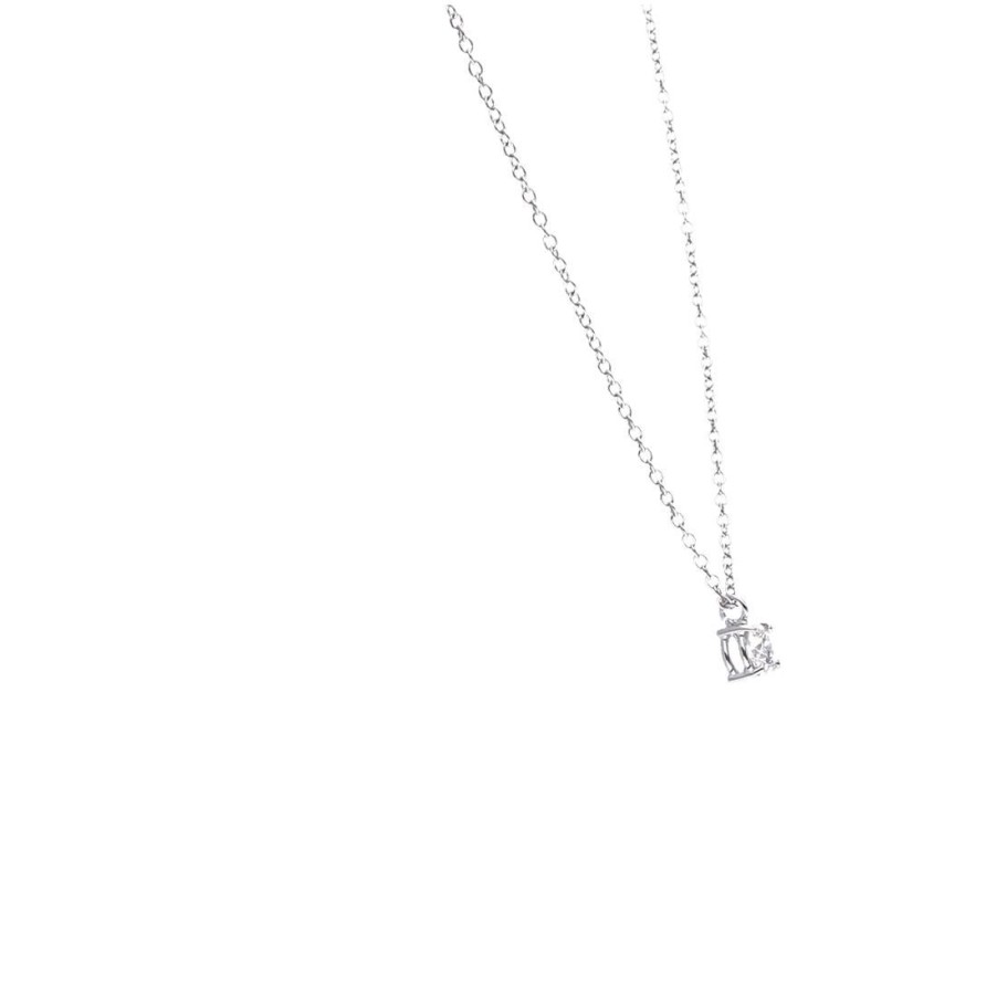 Classici Con Diamanti Naturali ALFIERI & ST. JOHN | Collana Punto Lucein Orocon Diamante Ct. 0,50