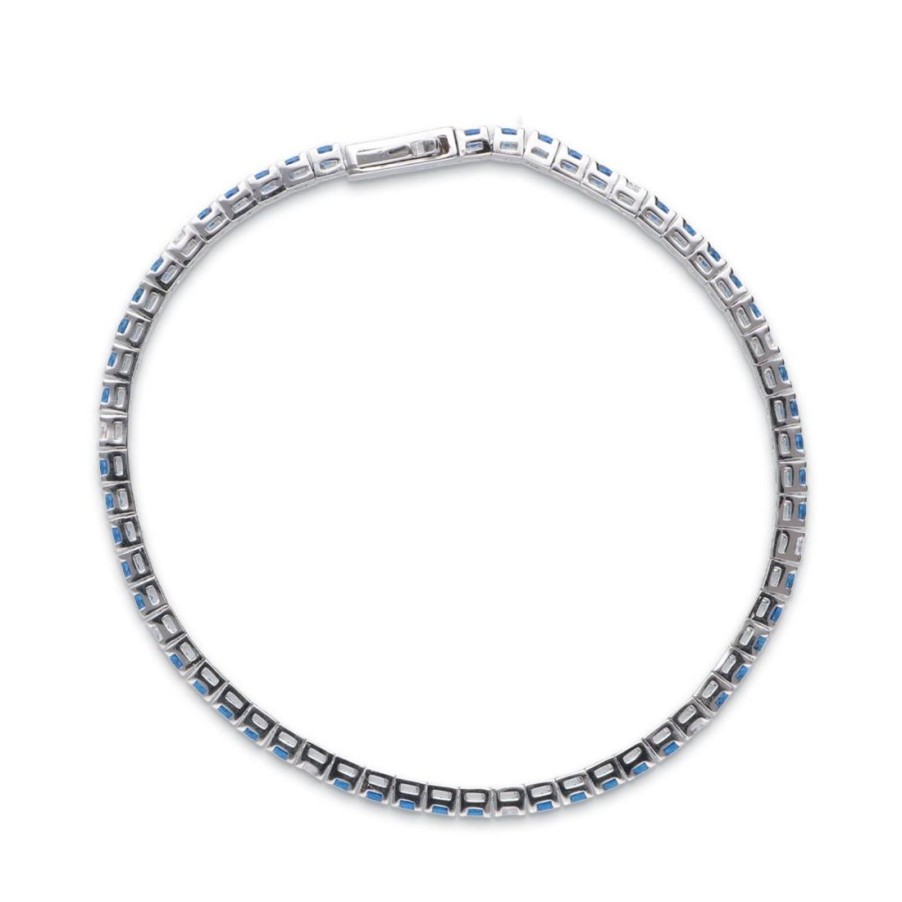 Gioielli ALFIERI & ST. JOHN 925 | Bracciale Tennis Armonia Zirconi Blu E Bianchi