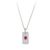 Gioielli CUORI MILANO | Collana Bling Love In Argento E Zirconi Bianchi E Rossi Misura 43Cm