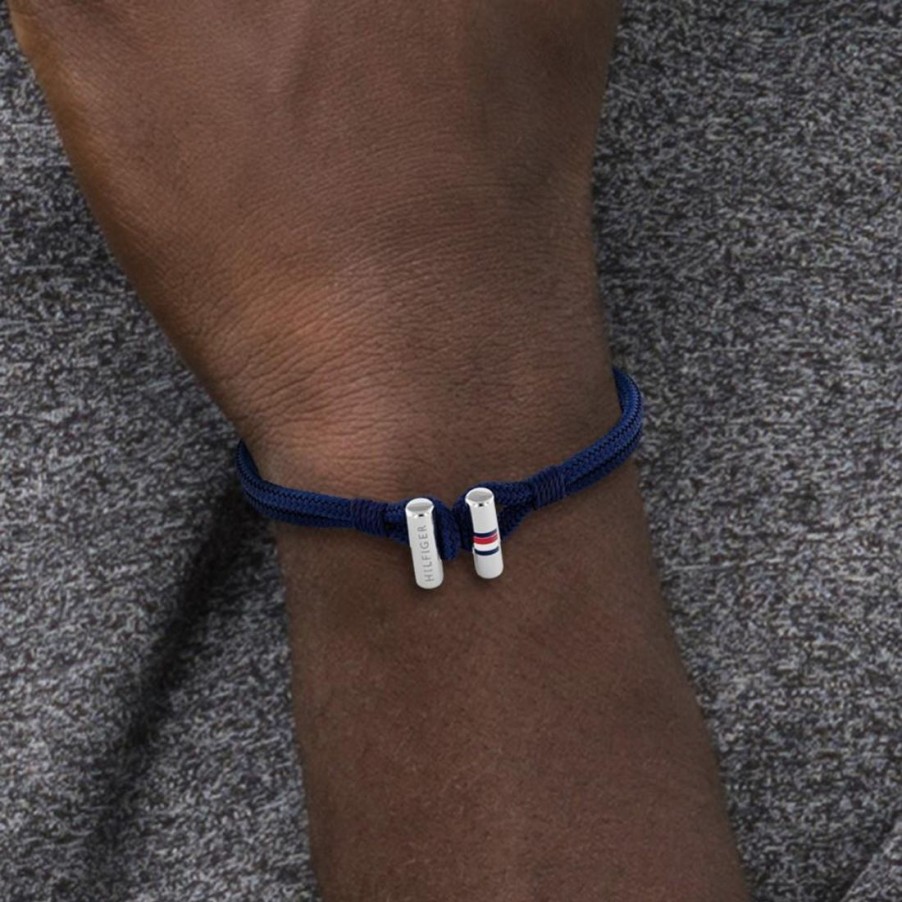 Gioielli TOMMY HILFIGER | Bracciale Uomo In Nylon Blu